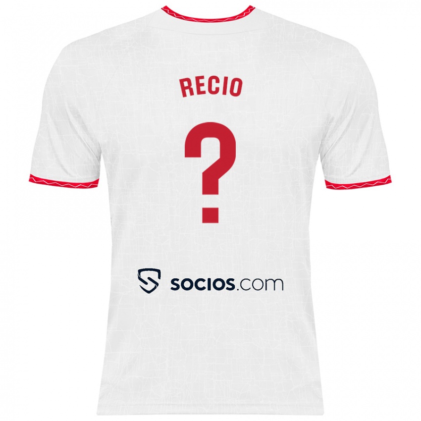 Niño Camiseta Sergio Recio #0 Blanco Rojo 1ª Equipación 2024/25 La Camisa Argentina