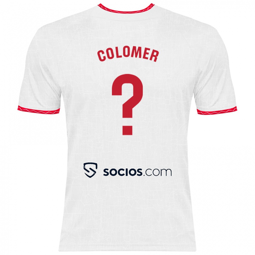 Niño Camiseta Carlos Colomer #0 Blanco Rojo 1ª Equipación 2024/25 La Camisa Argentina