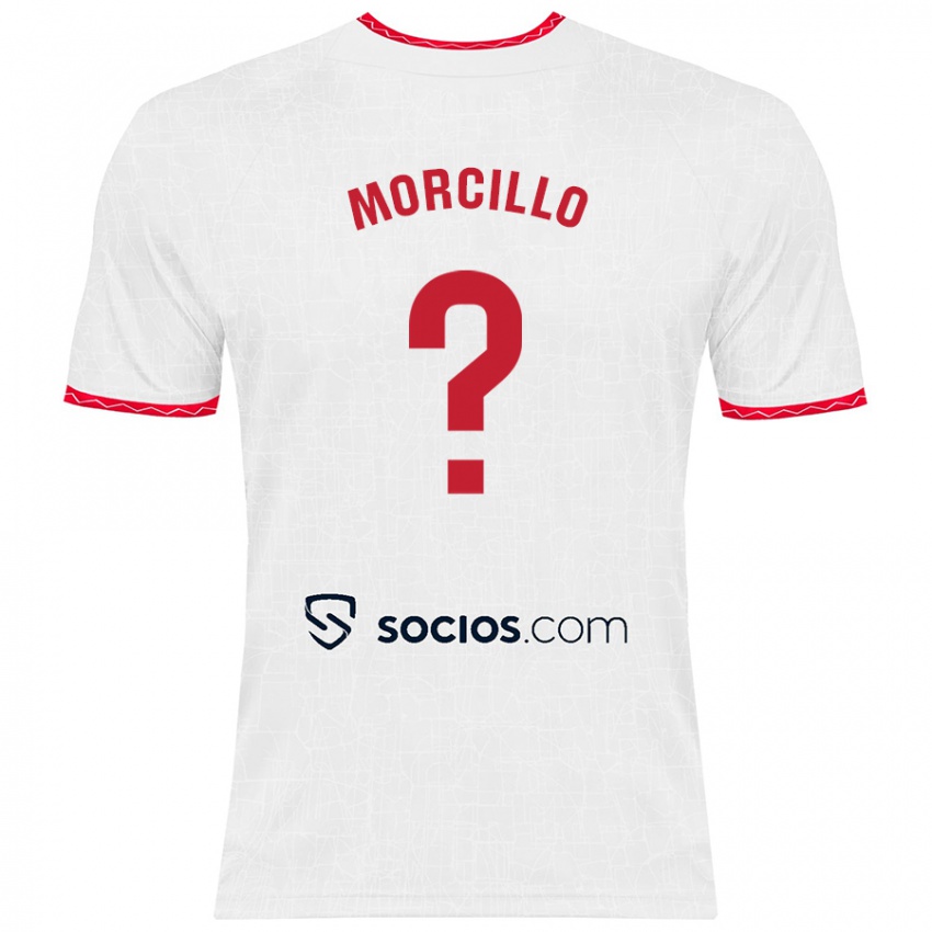 Niño Camiseta Raquel Morcillo #0 Blanco Rojo 1ª Equipación 2024/25 La Camisa Argentina