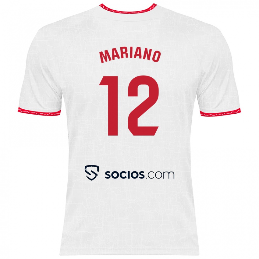 Niño Camiseta Mariano Diaz #12 Blanco Rojo 1ª Equipación 2024/25 La Camisa Argentina