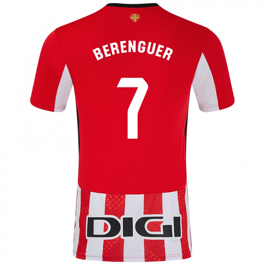 Niño Camiseta Álex Berenguer #7 Rojo Blanco 1ª Equipación 2024/25 La Camisa Argentina