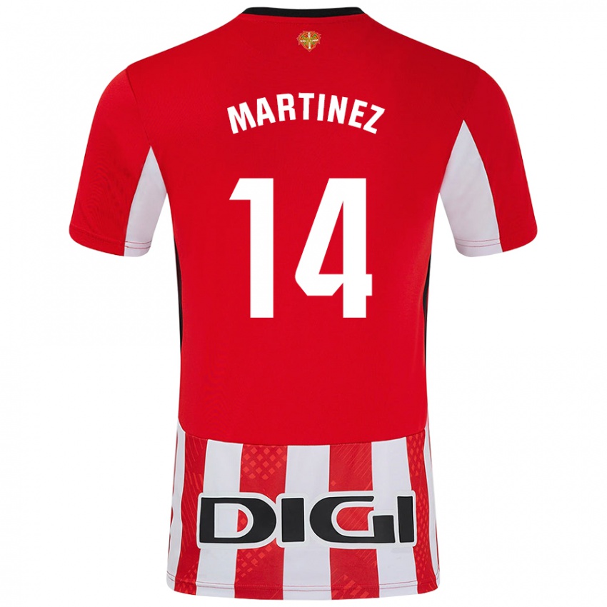 Niño Camiseta Pablo Martínez #14 Rojo Blanco 1ª Equipación 2024/25 La Camisa Argentina