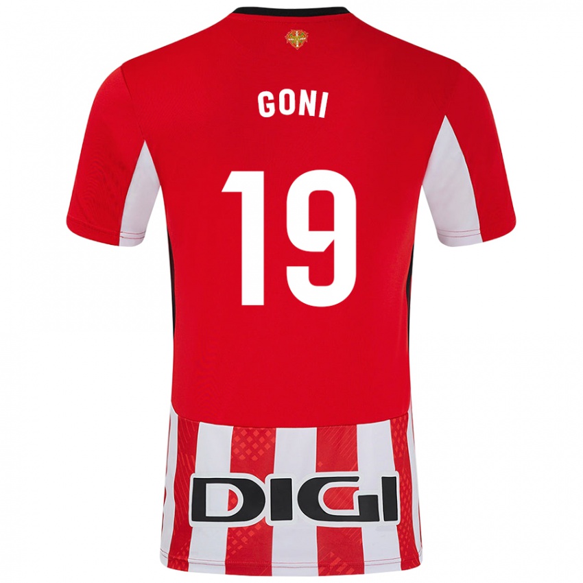 Niño Camiseta Marcos Goñi #19 Rojo Blanco 1ª Equipación 2024/25 La Camisa Argentina