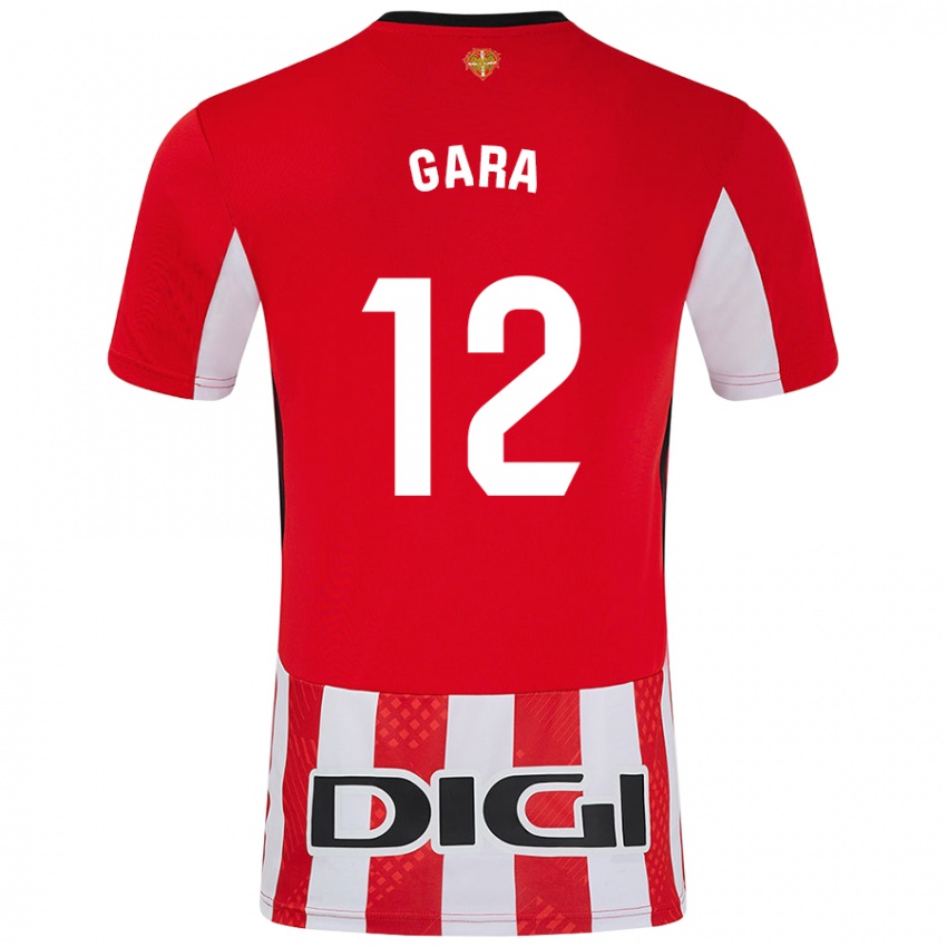 Niño Camiseta Gara #12 Rojo Blanco 1ª Equipación 2024/25 La Camisa Argentina