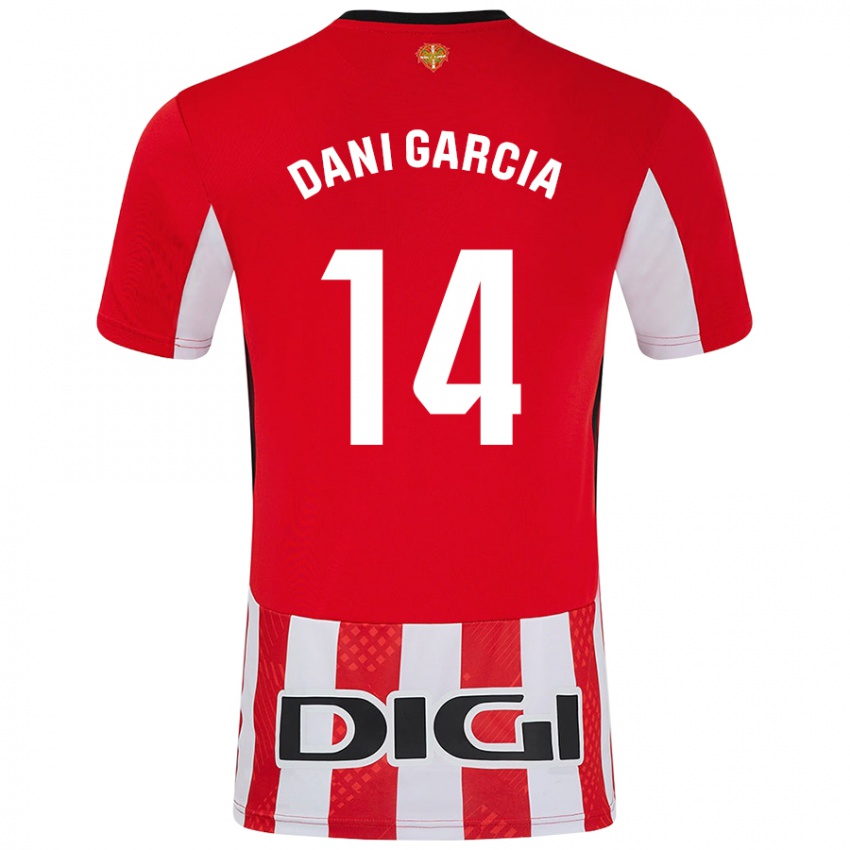 Niño Camiseta Dani García #14 Rojo Blanco 1ª Equipación 2024/25 La Camisa Argentina