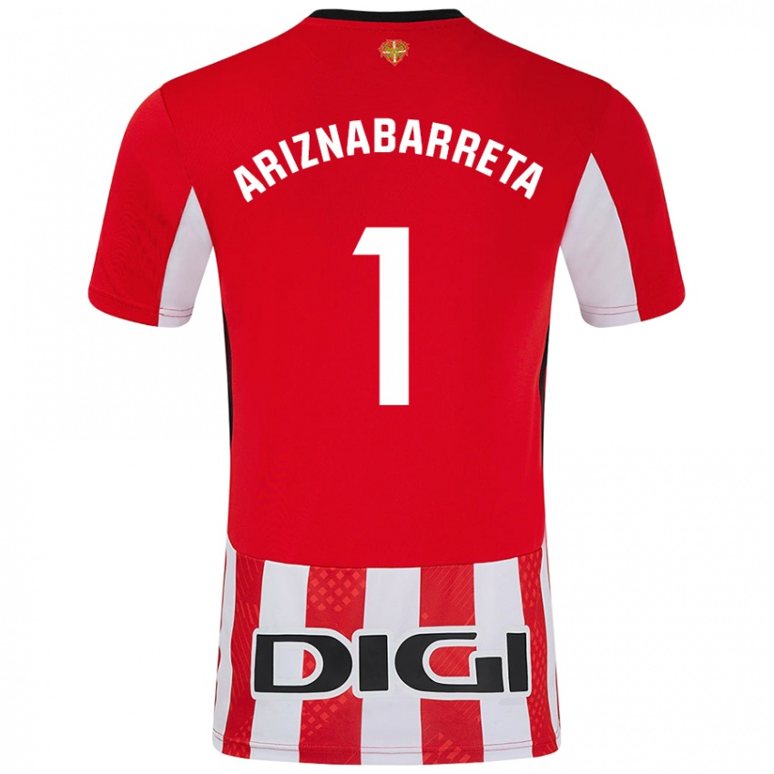 Niño Camiseta Oier Ariznabarreta #1 Rojo Blanco 1ª Equipación 2024/25 La Camisa Argentina