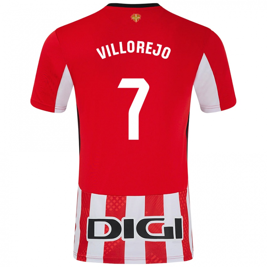 Niño Camiseta Ardaitz Villorejo #7 Rojo Blanco 1ª Equipación 2024/25 La Camisa Argentina