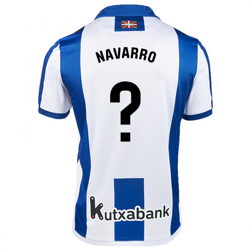 Niño Camiseta Robert Navarro #0 Blanco Azul 1ª Equipación 2024/25 La Camisa Argentina