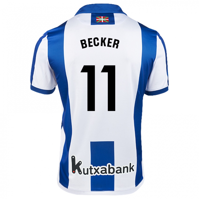 Niño Camiseta Sheraldo Becker #11 Blanco Azul 1ª Equipación 2024/25 La Camisa Argentina