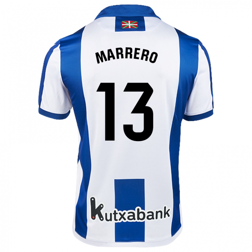 Niño Camiseta Unai Marrero #13 Blanco Azul 1ª Equipación 2024/25 La Camisa Argentina