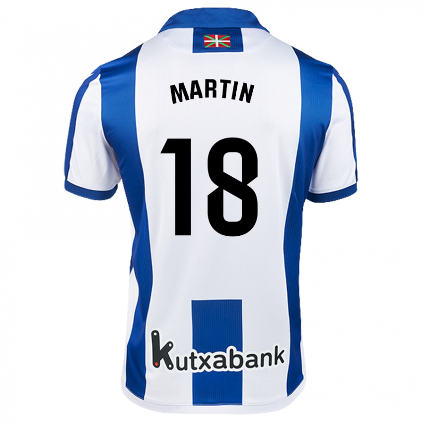 Niño Camiseta Hugo Martín #18 Blanco Azul 1ª Equipación 2024/25 La Camisa Argentina