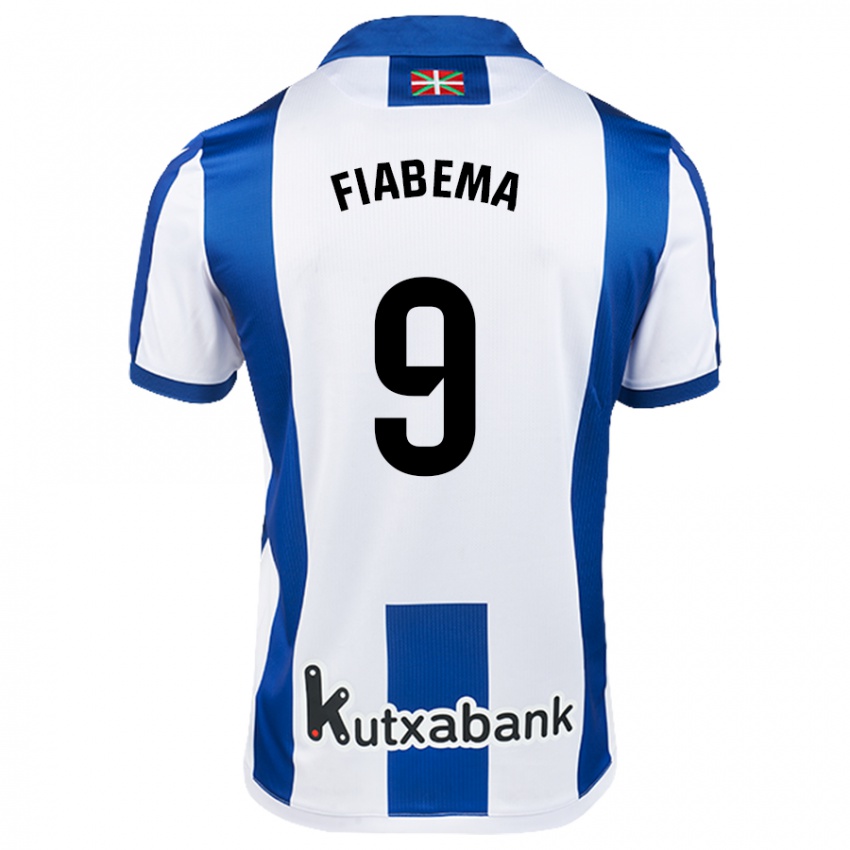 Niño Camiseta Bryan Fiabema #9 Blanco Azul 1ª Equipación 2024/25 La Camisa Argentina