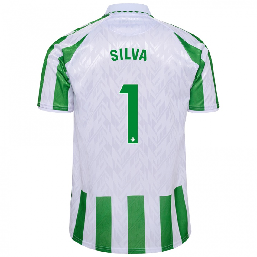 Niño Camiseta Rui Silva #1 Verde Rayas Blancas 1ª Equipación 2024/25 La Camisa Argentina