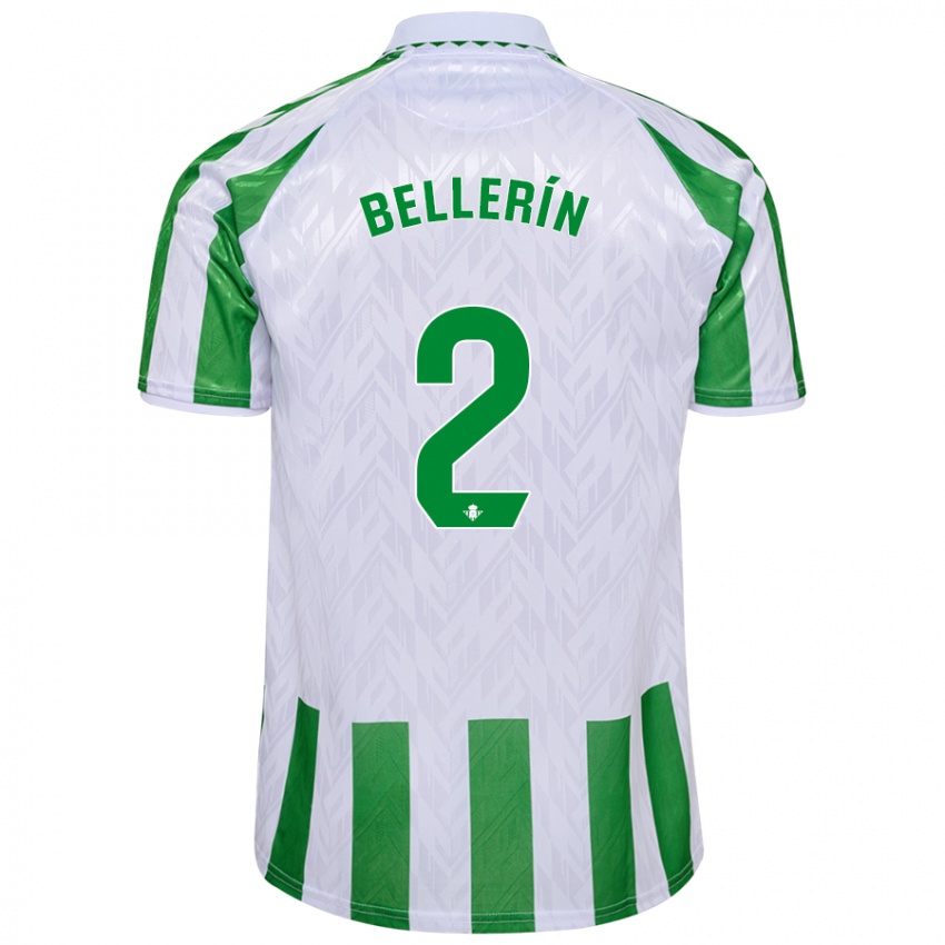 Niño Camiseta Hector Bellerin #2 Verde Rayas Blancas 1ª Equipación 2024/25 La Camisa Argentina