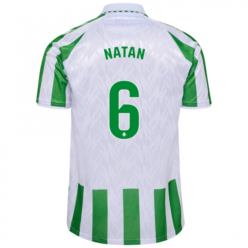 Niño Camiseta Natan #6 Verde Rayas Blancas 1ª Equipación 2024/25 La Camisa Argentina