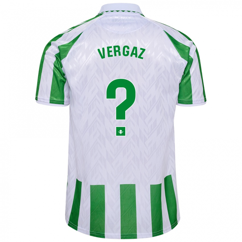 Niño Camiseta Alejandro Vergaz #0 Verde Rayas Blancas 1ª Equipación 2024/25 La Camisa Argentina