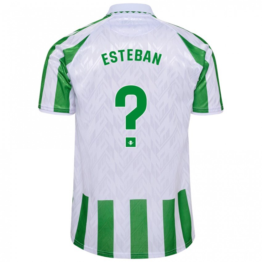 Niño Camiseta Paco Esteban #0 Verde Rayas Blancas 1ª Equipación 2024/25 La Camisa Argentina