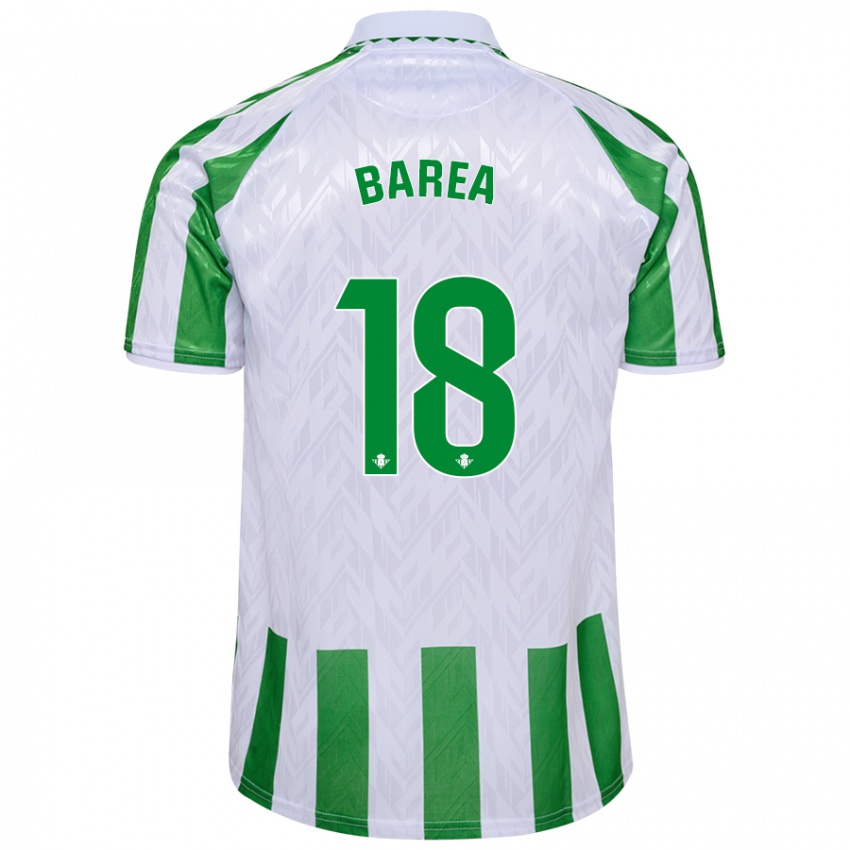 Niño Camiseta Ismael Barea #18 Verde Rayas Blancas 1ª Equipación 2024/25 La Camisa Argentina