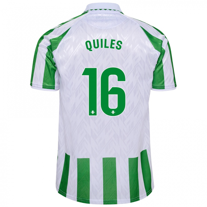 Niño Camiseta Violeta García Quiles #16 Verde Rayas Blancas 1ª Equipación 2024/25 La Camisa Argentina