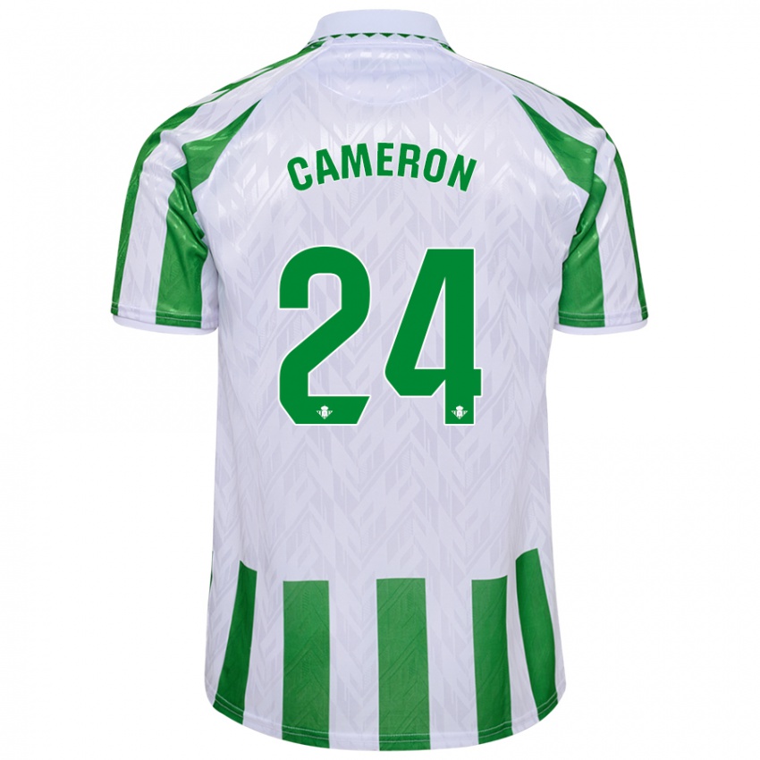 Niño Camiseta Tiffany Devonna Cameron #24 Verde Rayas Blancas 1ª Equipación 2024/25 La Camisa Argentina