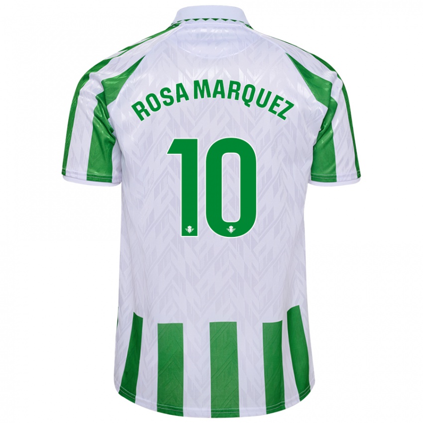 Niño Camiseta Rosa Márquez Baena #10 Verde Rayas Blancas 1ª Equipación 2024/25 La Camisa Argentina