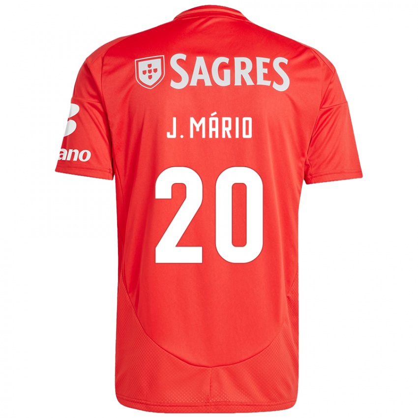 Niño Camiseta João Mário #20 Rojo Blanco 1ª Equipación 2024/25 La Camisa Argentina