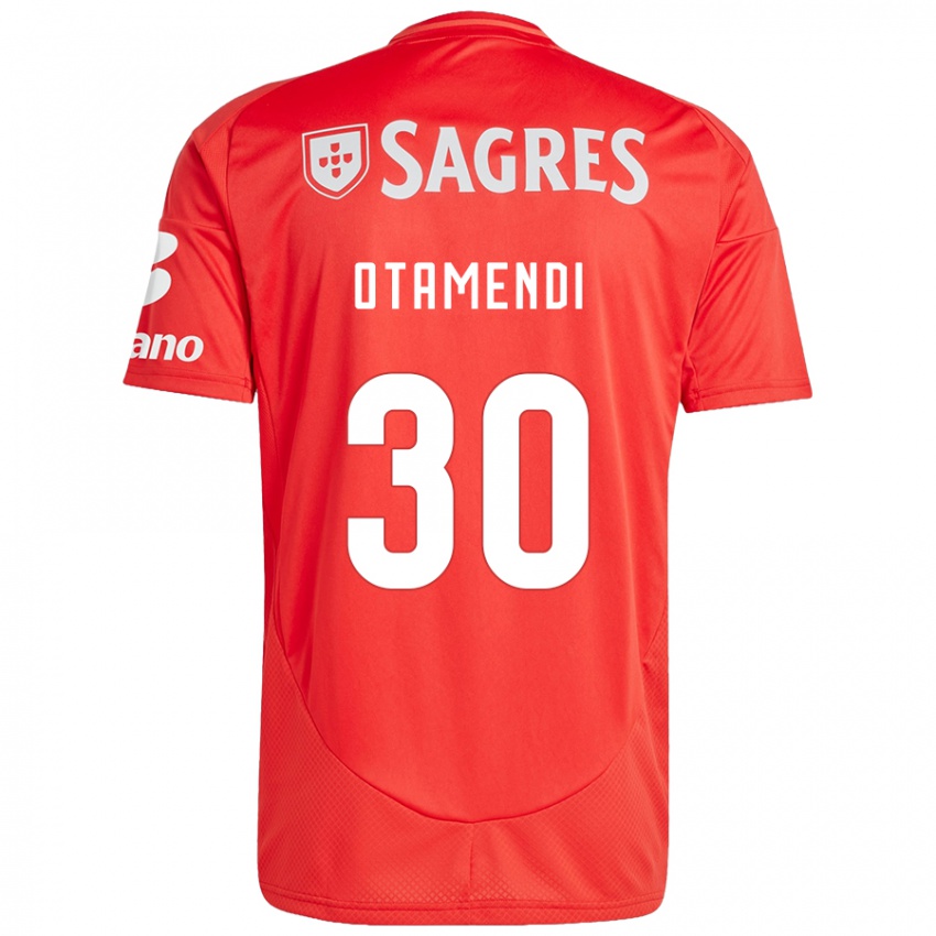 Niño Camiseta Nicolás Otamendi #30 Rojo Blanco 1ª Equipación 2024/25 La Camisa Argentina