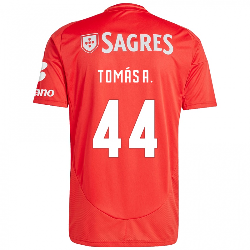 Niño Camiseta Tomás Araújo #44 Rojo Blanco 1ª Equipación 2024/25 La Camisa Argentina