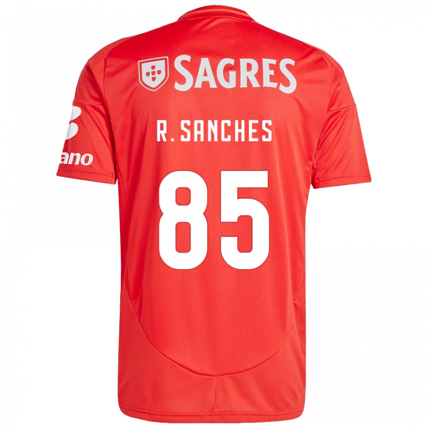 Niño Camiseta Renato Sanches #85 Rojo Blanco 1ª Equipación 2024/25 La Camisa Argentina