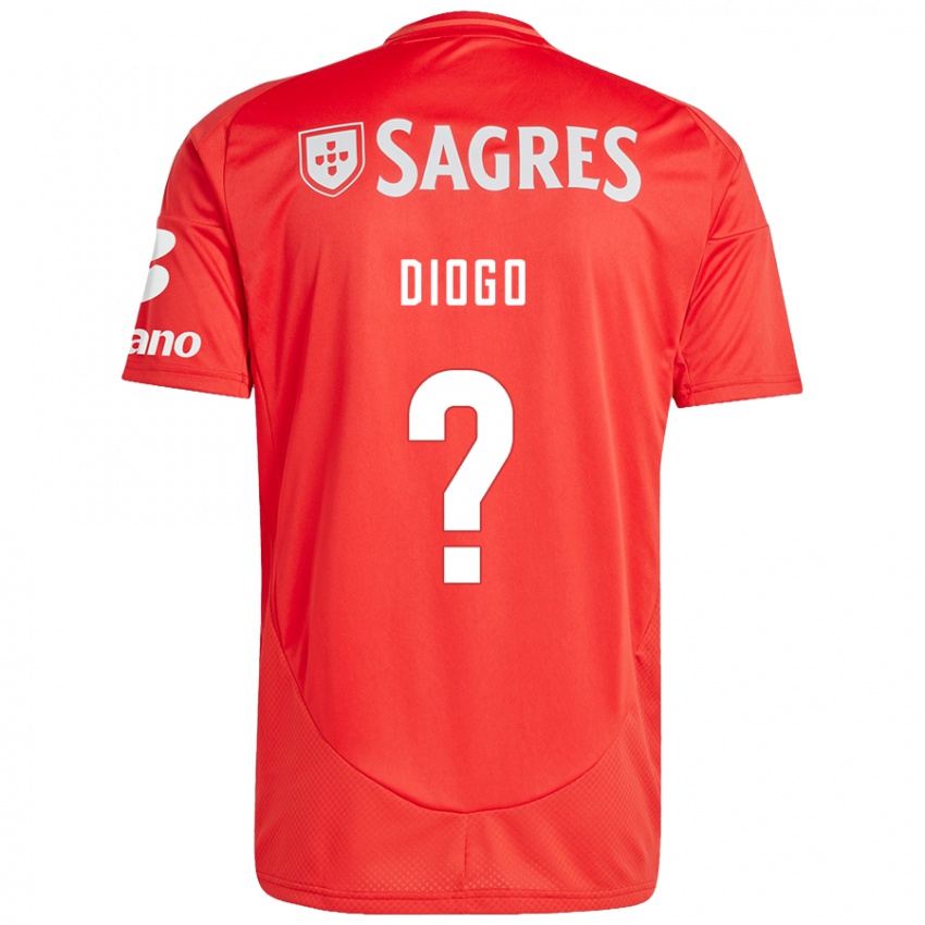 Niño Camiseta Diogo Ferreira #0 Rojo Blanco 1ª Equipación 2024/25 La Camisa Argentina