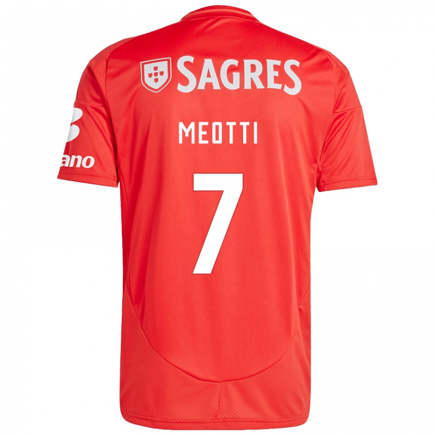 Niño Camiseta Carlos Meotti #7 Rojo Blanco 1ª Equipación 2024/25 La Camisa Argentina