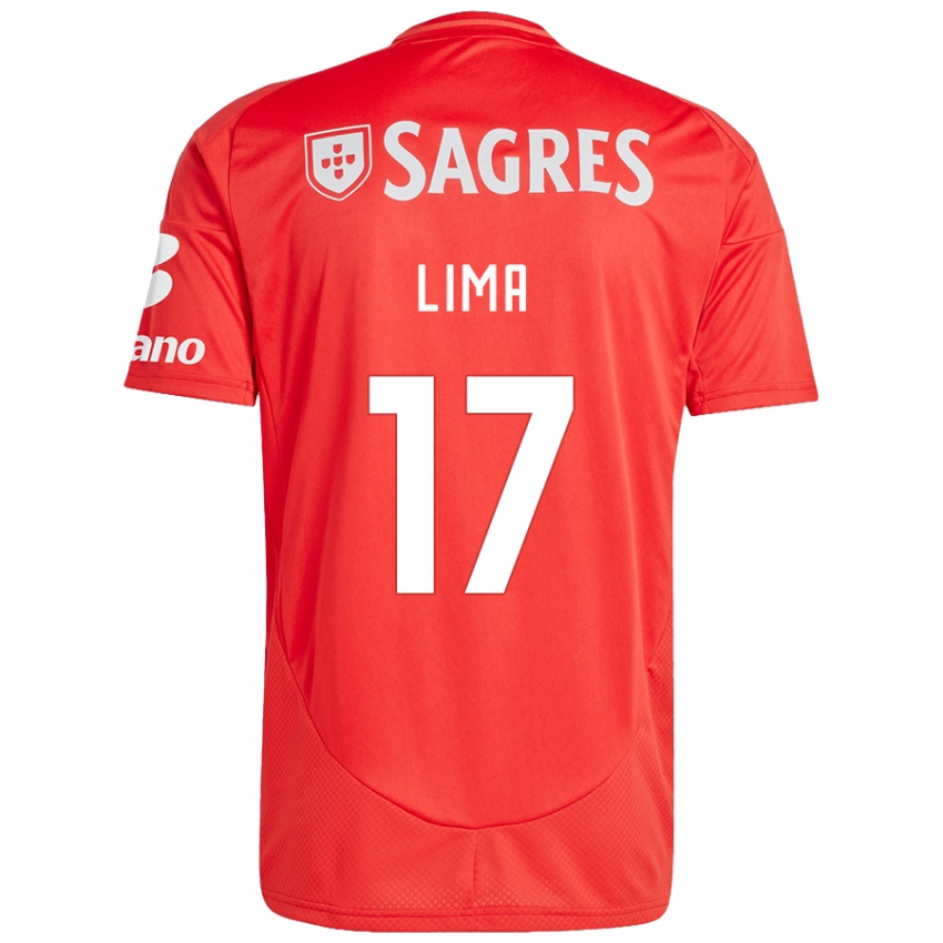 Niño Camiseta Ivan Lima #17 Rojo Blanco 1ª Equipación 2024/25 La Camisa Argentina