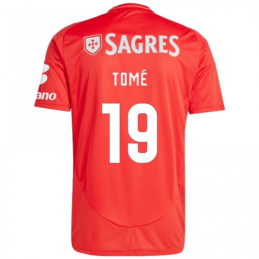 Niño Camiseta Olivio Tomé #19 Rojo Blanco 1ª Equipación 2024/25 La Camisa Argentina