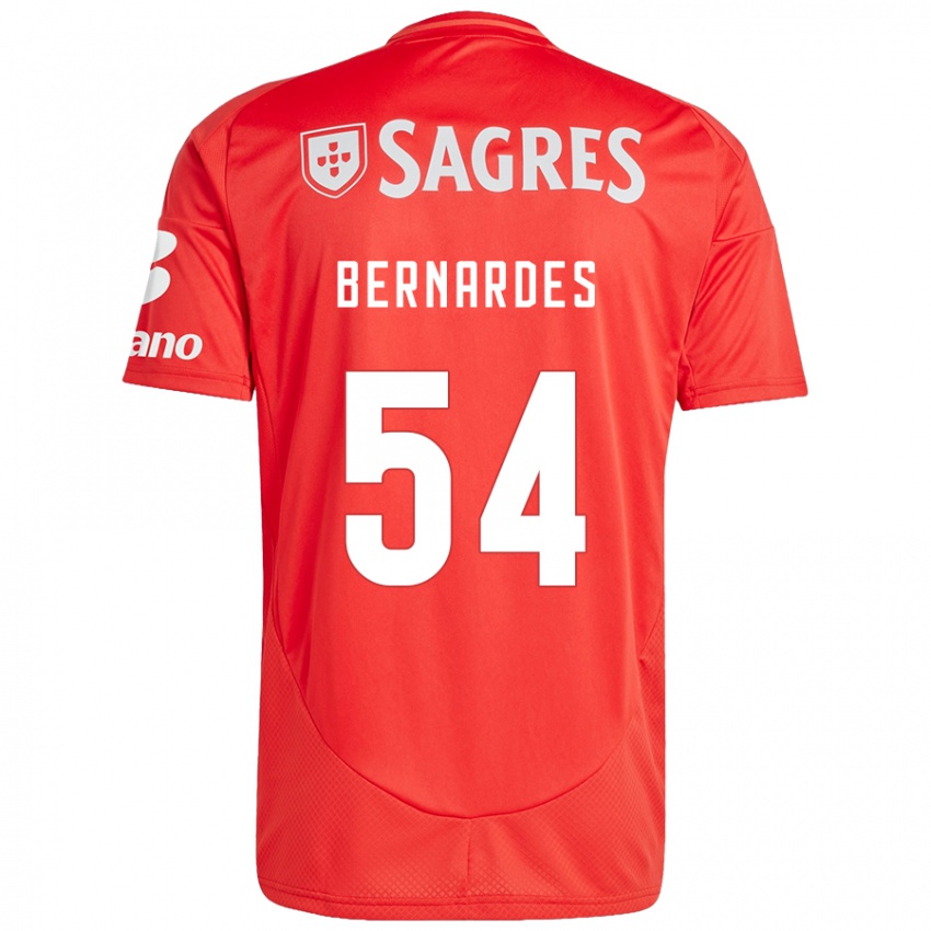 Niño Camiseta Bernardes #54 Rojo Blanco 1ª Equipación 2024/25 La Camisa Argentina