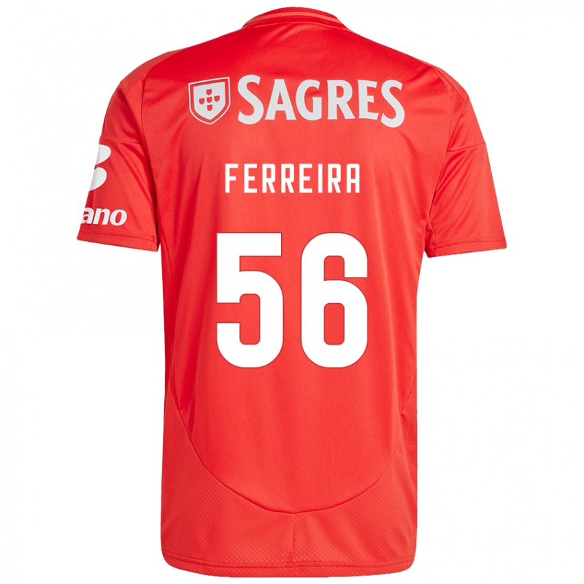 Niño Camiseta Martim Ferreira #56 Rojo Blanco 1ª Equipación 2024/25 La Camisa Argentina