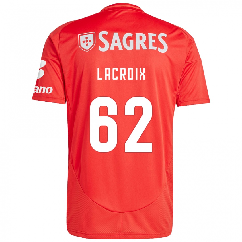 Niño Camiseta Lenny Lacroix #62 Rojo Blanco 1ª Equipación 2024/25 La Camisa Argentina