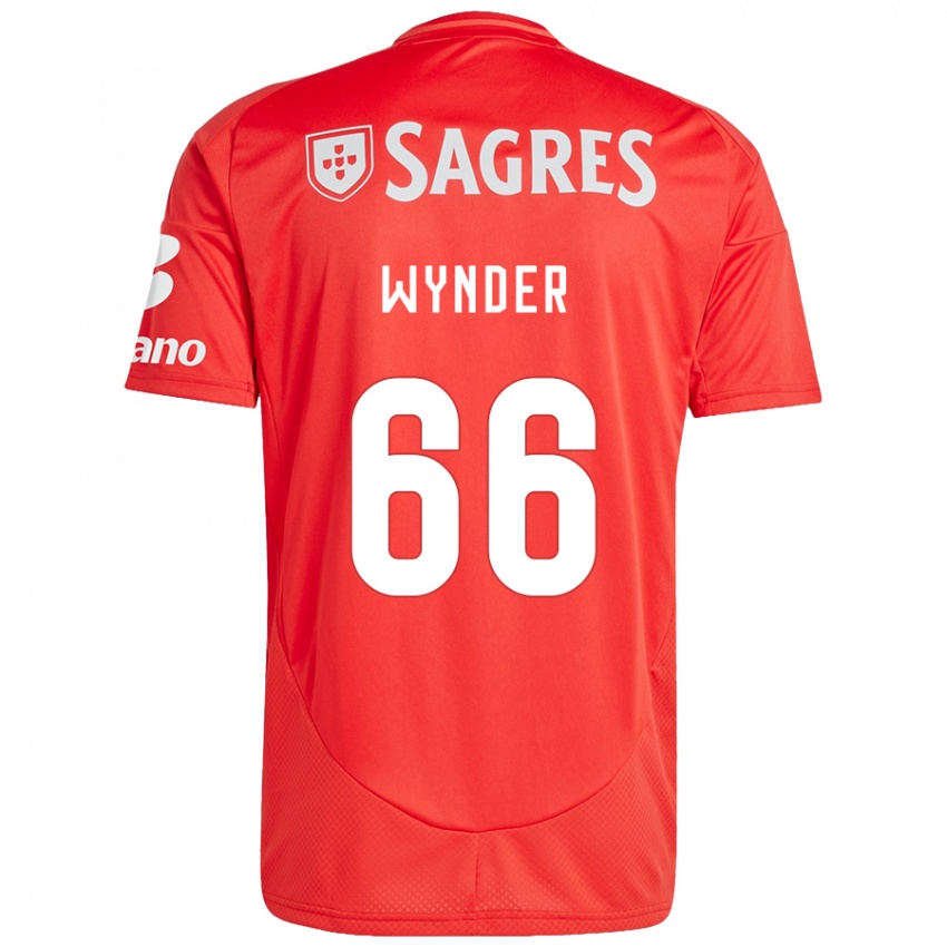 Niño Camiseta Joshua Wynder #66 Rojo Blanco 1ª Equipación 2024/25 La Camisa Argentina