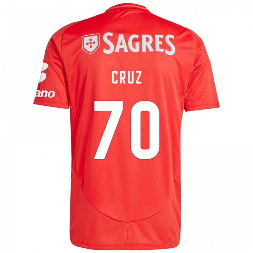 Niño Camiseta Filipe Cruz #70 Rojo Blanco 1ª Equipación 2024/25 La Camisa Argentina