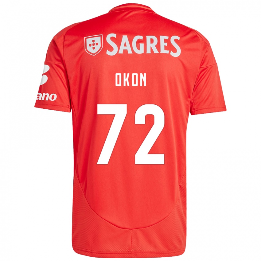 Niño Camiseta Paul Okon #72 Rojo Blanco 1ª Equipación 2024/25 La Camisa Argentina