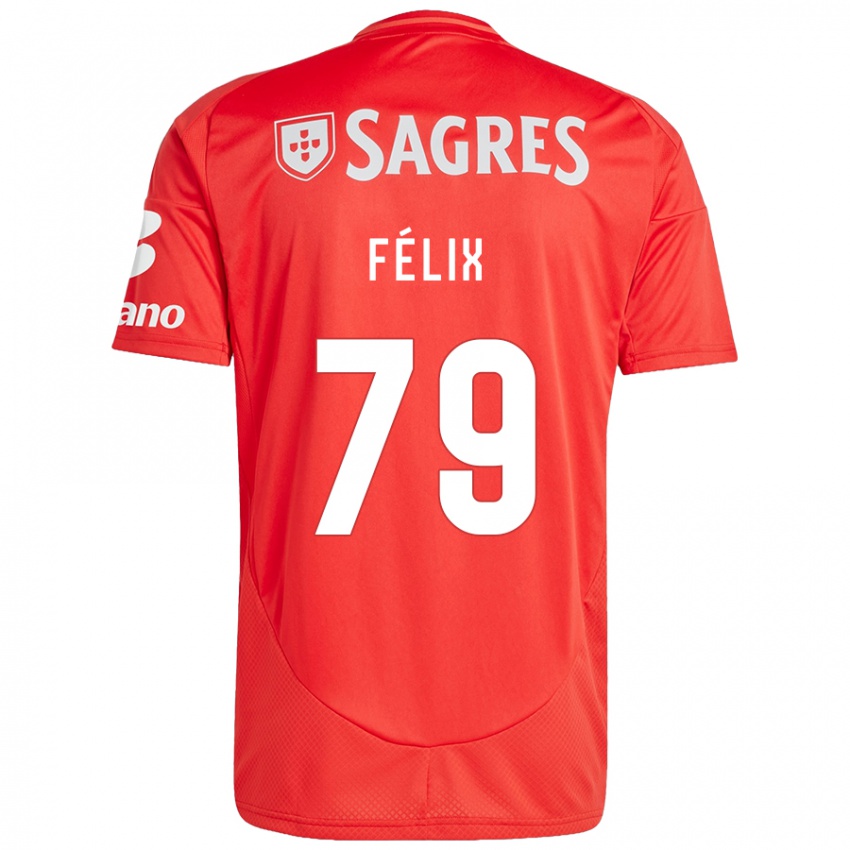 Niño Camiseta Hugo Félix #79 Rojo Blanco 1ª Equipación 2024/25 La Camisa Argentina