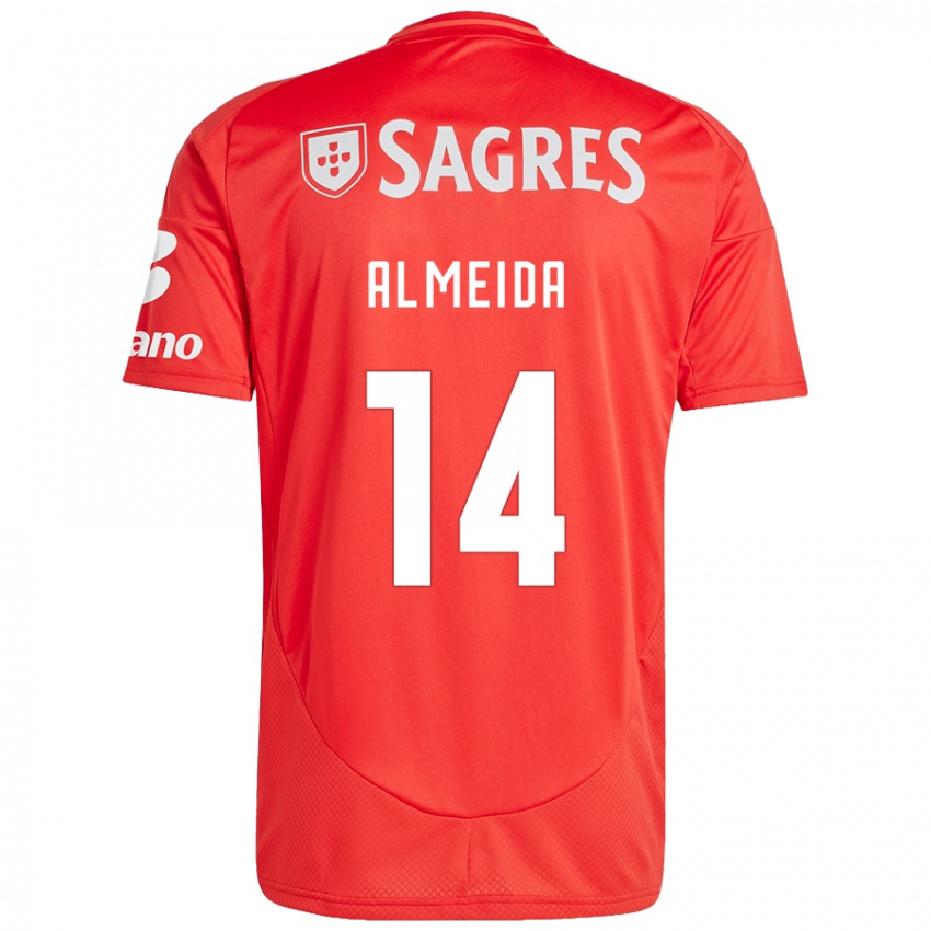 Niño Camiseta Letícia Almeida #14 Rojo Blanco 1ª Equipación 2024/25 La Camisa Argentina