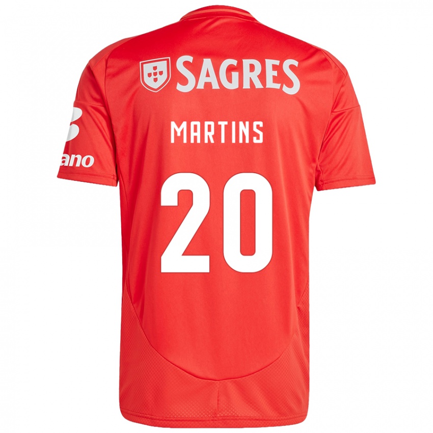 Niño Camiseta Lara Martins #20 Rojo Blanco 1ª Equipación 2024/25 La Camisa Argentina