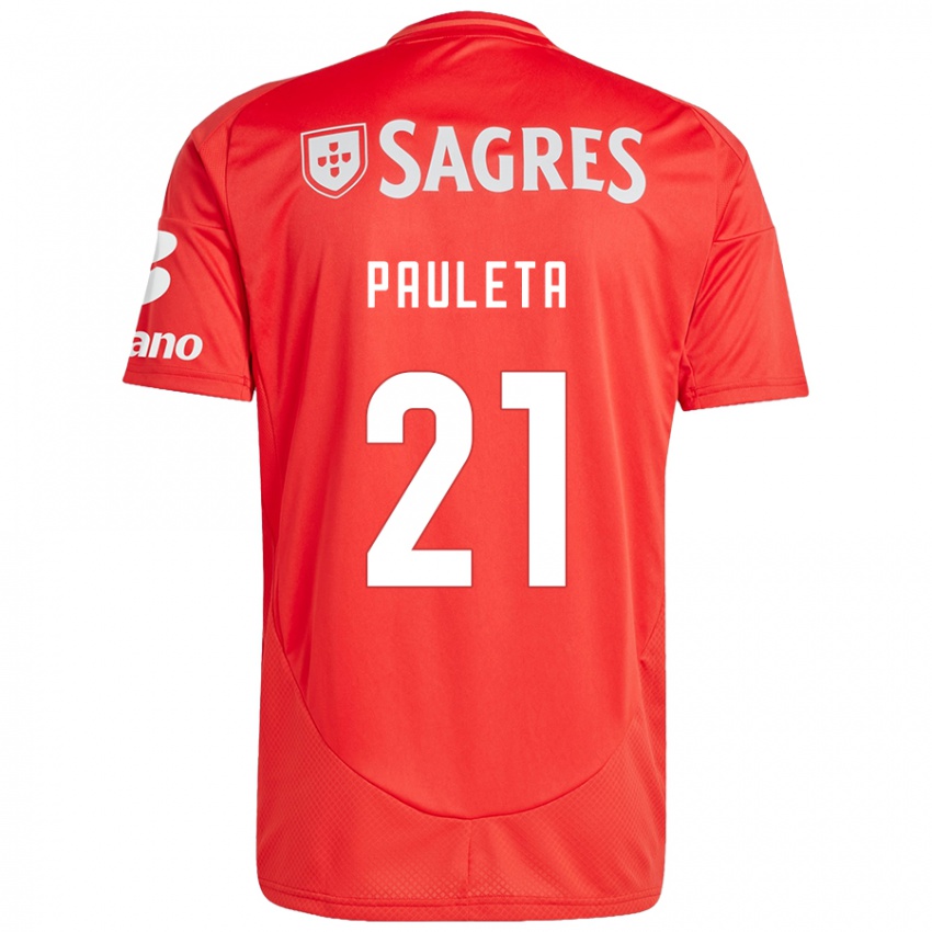 Niño Camiseta Pauleta #21 Rojo Blanco 1ª Equipación 2024/25 La Camisa Argentina