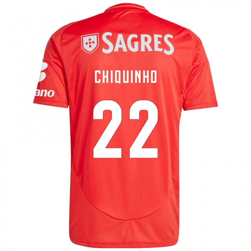 Niño Camiseta Chiquinho #22 Rojo Blanco 1ª Equipación 2024/25 La Camisa Argentina