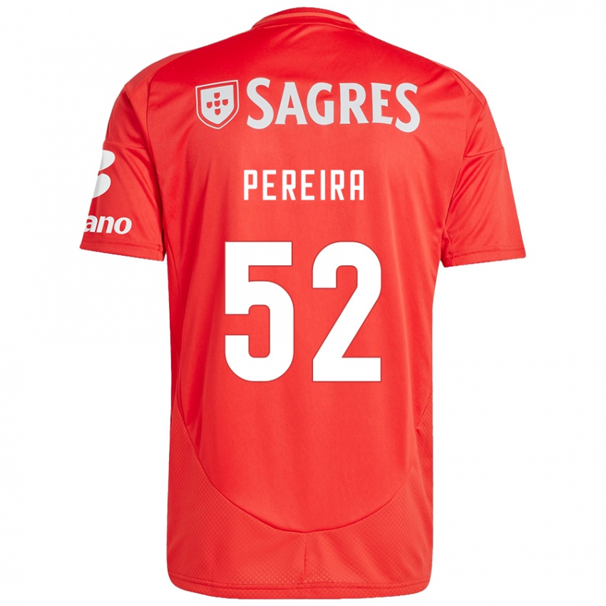 Niño Camiseta Henrique Pereira #52 Rojo Blanco 1ª Equipación 2024/25 La Camisa Argentina