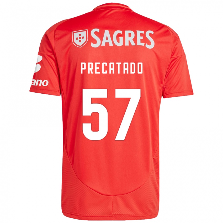 Niño Camiseta Precatado #57 Rojo Blanco 1ª Equipación 2024/25 La Camisa Argentina