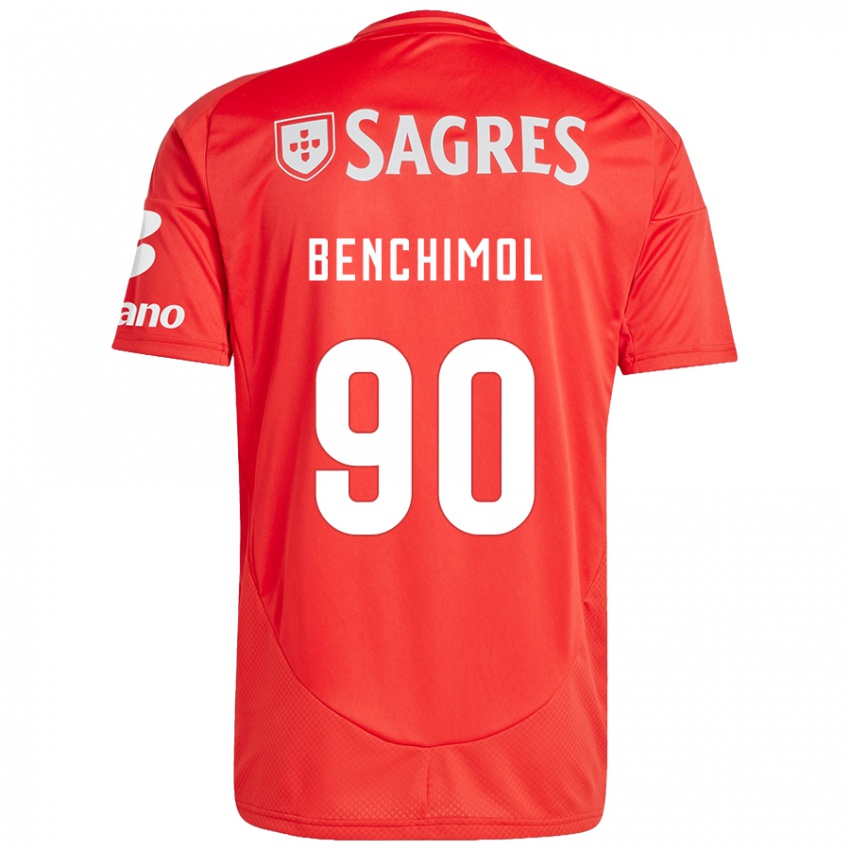 Niño Camiseta Benchimol #90 Rojo Blanco 1ª Equipación 2024/25 La Camisa Argentina