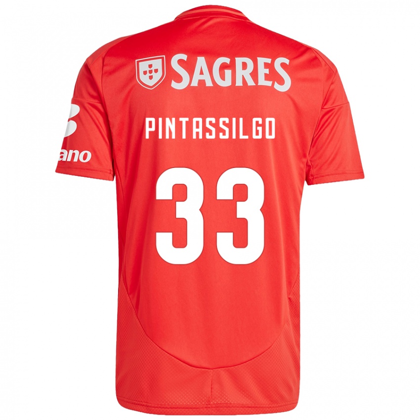 Niño Camiseta Lara Pintassilgo #33 Rojo Blanco 1ª Equipación 2024/25 La Camisa Argentina