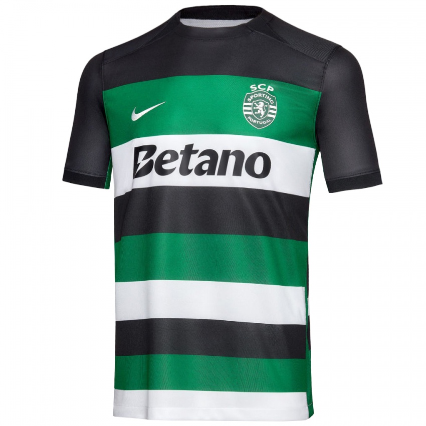 Niño Camiseta Guilherme Santos #10 Negro Blanco Verde 1ª Equipación 2024/25 La Camisa Argentina