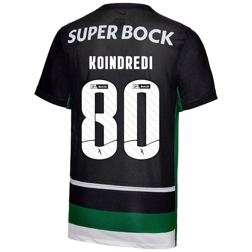 Niño Camiseta Koba Koindredi #80 Negro Blanco Verde 1ª Equipación 2024/25 La Camisa Argentina